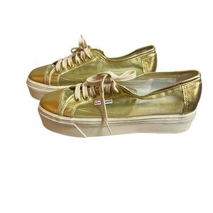 Superga Women's Gold Sneakers size 40 or 9 US